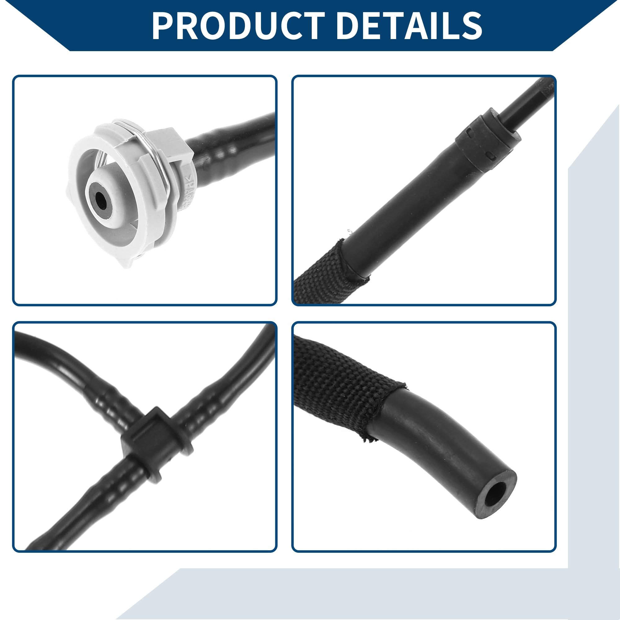 Amazon.com: Hihaha No.8K0121081BK Radiator Overflow Hose for Audi